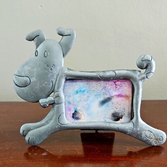 Gray Dog-Shaped Photo Frame - Picture 1 of 7